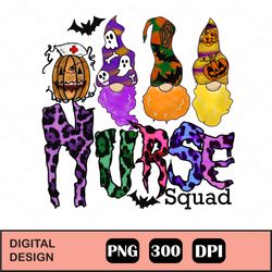 Gnomes Halloween Png, Nurse Squad Halloween Digital Download, Witch Gnome, Sublimation Design, Png Design