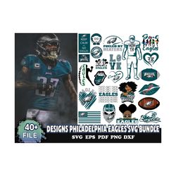 40 Designs Philadelphia Eagles Svg Bundle, Eagles Logo Svg