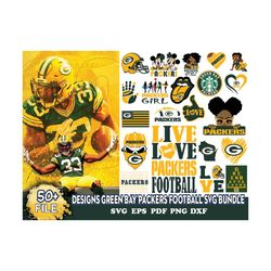 58 Designs Green Bay Packers Football Svg Bundle, Packers Helmet Svg