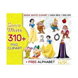 310 Snow White Bundle Png, Snow White Princess Png, Disney Png ( sa link web)