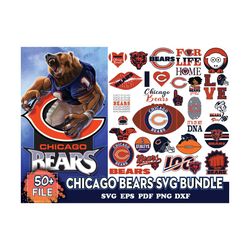 Chicago Bears Svg Bundle, Chicago Bears Logo, Football Svg, NFL Svg