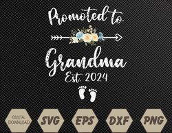 Promoted To Grandma 2024 First Time New Grandma Pregnancy Svg, Eps, Png, Dxf, Digital Download