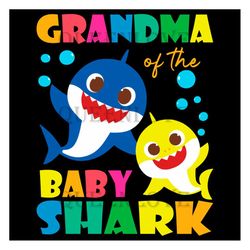 Grandma Of The Baby Shark Svg, Trending Svg, Baby Shark Svg, Shark Svg, Grandma Shark Svg, Grandma Svg, Grandmother Shar