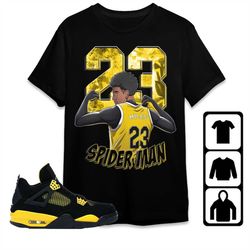 AJ 4 Thunder Unisex T-Shirt, Tee, Sweatshirt, Hoodie, Miles Number 23, Shirt To Match Sneaker