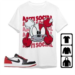 AJ 1 Low OG Black Toe Unisex T-Shirt, Tee, Sweatshirt, Hoodie, Anti Social Mickey, Shirt To Match Sneaker