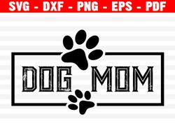 Dog Mom Svg,  Hand Lettered, File Containing Svg, Silhouette & Cricut Cut File, Pet Mom Furry Critter Mom
