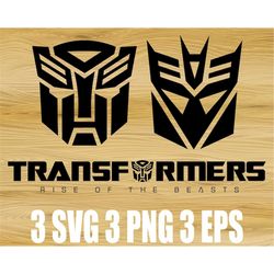 Transformer Autobot Decepticon Rise of Beasts Svg Png Eps