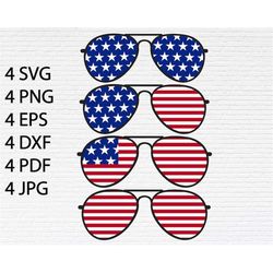 American Flag Sunglasses Svg Png Eps Pdf Jpg USA Flag Patriotic Sunglasses svg 4th of July USA svg