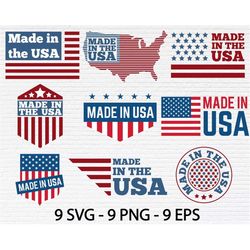 Made in the USA Svg Png Eps 4th of July svg, Independence Day svg, Fourth of July svg, Instant Download