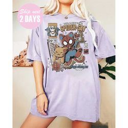 Vintage Spider Cat Comfort Color Shirt, Spiderman Across the Spider-Verse T-Shirt, Marvel Comics Shirt, Spider Ghost Tee