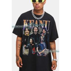 Vintage KEANU REEVES Shirt, Keanu Reeves Homage Tshirt, Keanu Reeves John Wck Tee, Keanu Cyberpunk Retro 90s Movie, Kean
