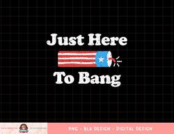 Just Here To Bang Funny 4th July American Flag png, sublimation copy