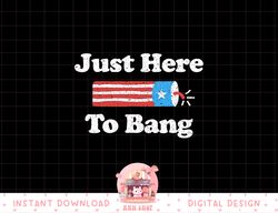 Just Here To Bang Funny 4th July American Flag png, sublimation copy