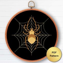 Mystic Magic Spider Cross Stitch Pattern. Modern Gothic Cross Stitch. Mystical Magic Witch Theme Cottagecore Decor