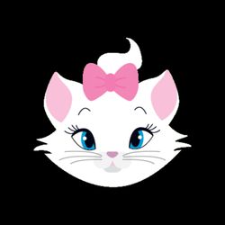 Marie Svg, White Cat Svg, White Kitten Svg, Pink Bow Svg, Donut Svg, Marie Cat Svg, Cat Lovers Svg, Disney Cat, Marie Ca