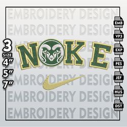 NCAA Embroidery Files, Nike Colorado State Rams Embroidery Designs, Colorado State Rams, Machine Embroidery Files