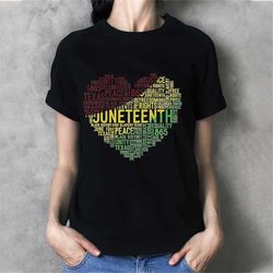 Juneteenth Heart Shirt,Juneteenth shirt women,Black Culture, Black History,Black Lives Matter Tee,Melanin T-Shirt,Black