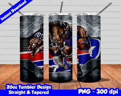 Bills Tumbler Wrap Design PNG, 20oz Skinny Tumbler Sublimation Template, Bills Tumbler Straight and Tapered Design,