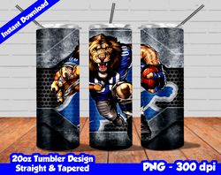 Lions Tumbler Wrap Design PNG, 20oz Skinny Tumbler Sublimation Template, Lions Tumbler Straight and Tapered Design,