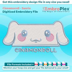 Cinnamoroll Anime From Sanrio Embroidery Design File