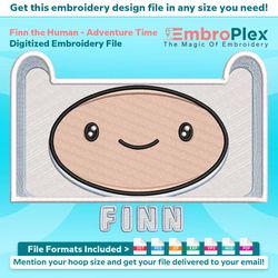 Finn the Human Anime From Adventure Time Embroidery Design File