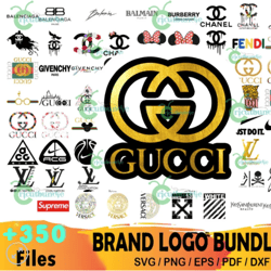 Fashion Brands Logo Bundle, Luxury Brands Logo SVG , Gucci SVG, Louis Vuitton SVG , Balenciaga Symbol ., Gucci Logo
