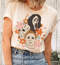 Retro Vibes Horror movie Halloween Scream Jason Spooky T-shirt Design PNG
