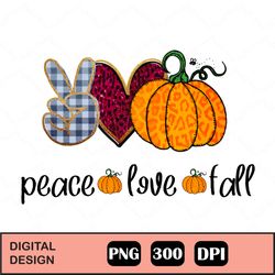 Halloween Peace Love Design, Peace Love Fall Png, Sublimation Design Instant Download, Fall Print, Autumn Sublimation Pu