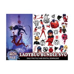 40 Ladybug Bundle Svg, Ladybug Svg, Cartoon Svg