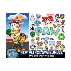 60 Files Paw Patrol Svg, Cartoon Svg, Dog Patrol Svg