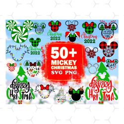 50 Mickey Christmas Bundle, Christmas Svg, Disney Svg, Mickey Svg