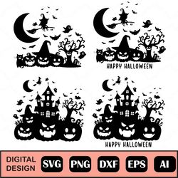 Halloween Svg Bundle, Happy Halloween Svg, Halloween Svg Bundle, Halloween Clipart, Halloween Svg Files For Cricut, Hall