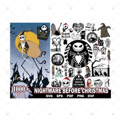 1000 Nightmare Before Christmas Svg, Christmas Svg, Jack Skellington Svg, Digital File Cut Instant Download