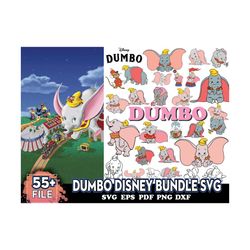 55 Dumbo Disney Bundle Svg, Disney Svg, Dumbo Svg
