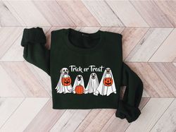 Halloween Ghost Dog Sweatshirt, Retro Halloween Ghost Hoodie, Pumpkin Ghosts Sweatshirt, Spooky Ghost Hoodie, Bogey Dog