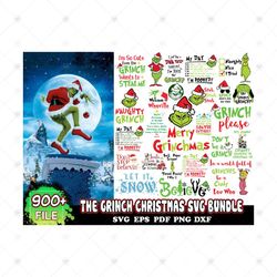 The Grinch 900 Files Svg Bundle, Christmas Svg, Grinch Svg, Xmas Svg, Grinch Christmas Svg Bundle, Christmas Cut Files