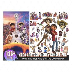 126 Files Coco Bundle Png, Disney Png, Cartoon Png