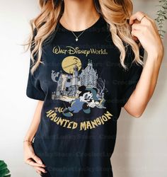 Retro Disney Mickey Haunted Mansion Shirt, Disney Halloween Shirt, Mickey Not So Scary Shirt, Halloween Gift, Vintage Mi