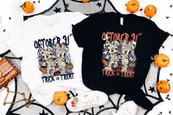 Vintage Mickey Minnie Halloween Trick or Treat Shirt, October 31st Shirt, Mickeys Not So Scary Shirt, Disney Halloween P