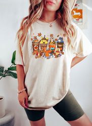Vintage Winnie The Pooh Halloween Shirt, Pooh Pumpkin Spice Latte Shirt, Disney Halloween Coffee, Pooh And Friends Hallo