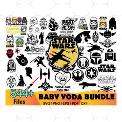 544 Baby Yoda Bundle Svg, Star Wars Svg, Baby Yoda Svg