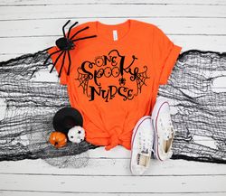 One Spooky Nurse Shirt, Halloween Tshirts For Nurses, Nurse Halloween Shirt Women, Halloween Nurse Shirts, Halloween Nur