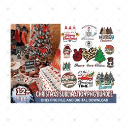 Christmas Sublimation PNG Bundle, Christmas Png, Xmas Png, Merry Christmas Png, Santa Png, Christmas Clipart, Instant Do