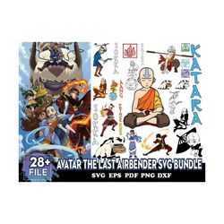 Avatar The Last Airbender Svg Bundle, Aang Svg, Avatar Svg