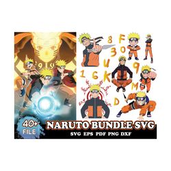 Naruto Bundle Svg, Naruto Svg, Naruto Font