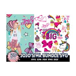 Jojo Siwa Bundle Svg, Monogram Jojo Svg, Dream Svg