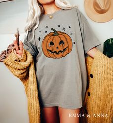 Comfort Colors Halloween Shirt, Pumpkin Shirt, Fall Shirts for Women, Jack-o-Lantern Shirt, Spooky Season Shirt, Hallowe