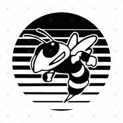 Yellow Jackets Hornet SVG, Bee svg, Hornet Sunset Pride Mascot svg, Wasp SVG, Cricut Cut Files , Silhouette