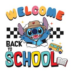Disney Stitch Welcome Back To School Svg Cutting Digital File