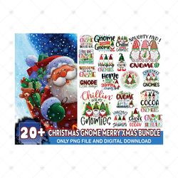 20 Files Christmas Gnome Png Bundle, Merry Xmas Png, Christmas Png, Gnome Png, Xmas Png, Santa Png, Christmas Svg Files